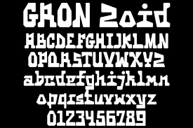 Пример шрифта GRON Zoid